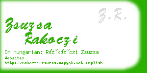 zsuzsa rakoczi business card